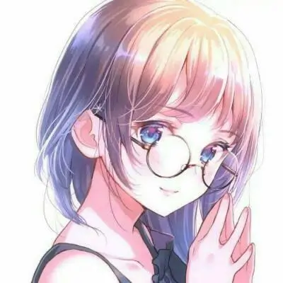 动漫情侣头像女生侧脸头像素材